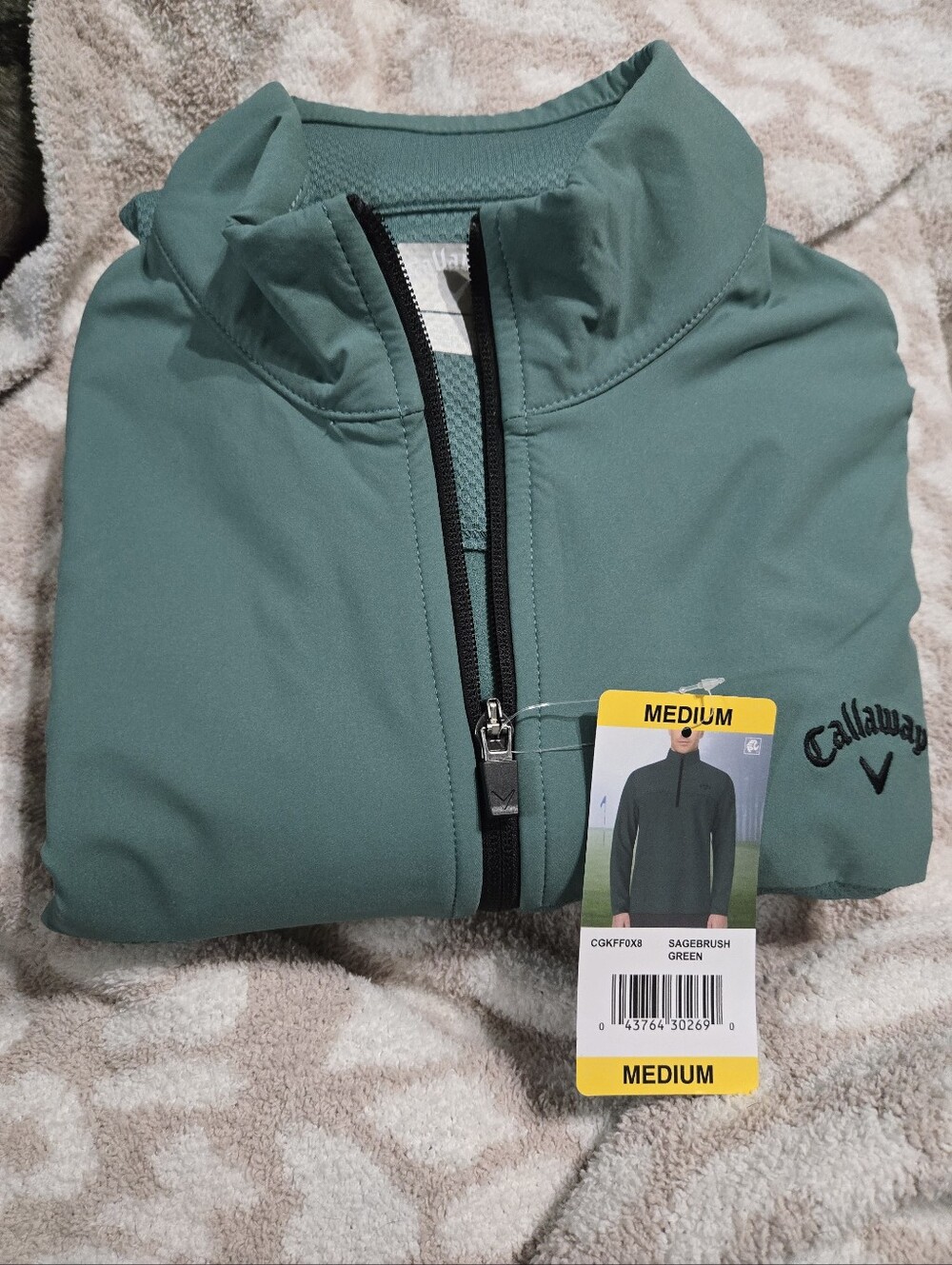 Callaway Sagebrush Green Quarter-Zip Performance Jacket